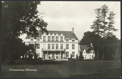 16996 Gezicht op het gemeentehuis (Huis Jagtlust, Soestdijkseweg Zuid 173-178) te Bilthoven (gemeente De Bilt).